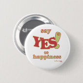 幸福のバッジに賛成して下さい 缶バッジ (正面&裏面)