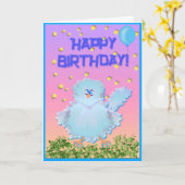 幸福のブルーバード カード (黄色い花)