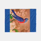 幸福のブルーバード フリースブランケット (正面(横))