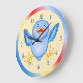 幸福のブルーバード ラージ壁時計 (傾斜)