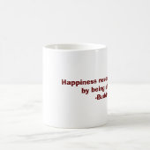 幸福のマグについての仏の引用文 コーヒーマグカップ (中央)