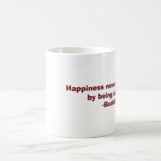 幸福のマグについての仏の引用文 コーヒーマグカップ (中央)