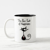幸福のマグののどを鳴らす音のスーツ ツートーンマグカップ (左)