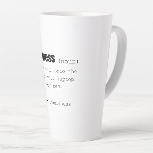 幸福の定義おもしろい カフェラテマグ (右アングル)