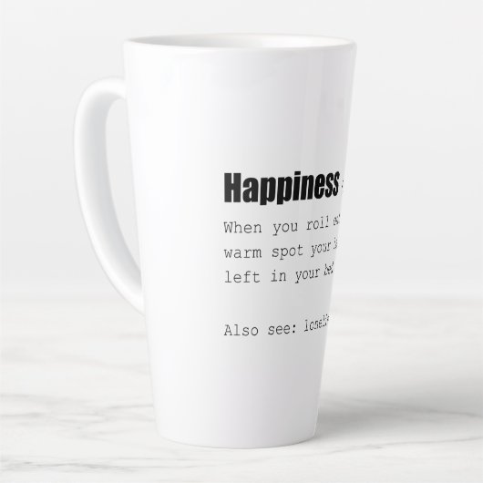 幸福の定義おもしろい カフェラテマグ (左アングル)