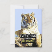 幸福の引用文すべてが心の中で始まる サンキューカード (正面)