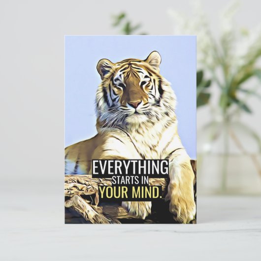 幸福の引用文すべてが心の中で始まる サンキューカード (スタンド正面)