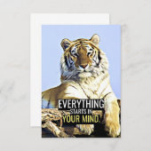 幸福の引用文すべてが心の中で始まる サンキューカード (正面/裏面)