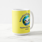 幸福の日。幸福は知らな縁どい。 コーヒーマグカップ (正面右)