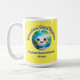 幸福の日。幸福は知らな縁どい。 コーヒーマグカップ