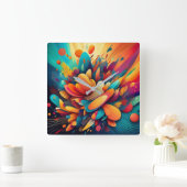 幸福の時 スクエア壁時計 (ホーム)