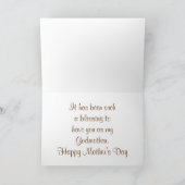 幸福の母の日の黄薔薇の女神 カード (内部)