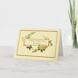 幸福の母の日の黄薔薇の女神 カード