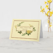 幸福の母の日の黄薔薇の女神 カード (黄色い花)