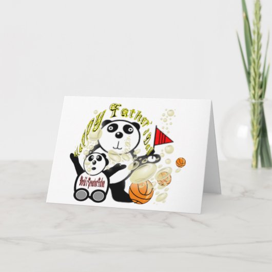 幸福の父の日の世界一の父 カード (正面)