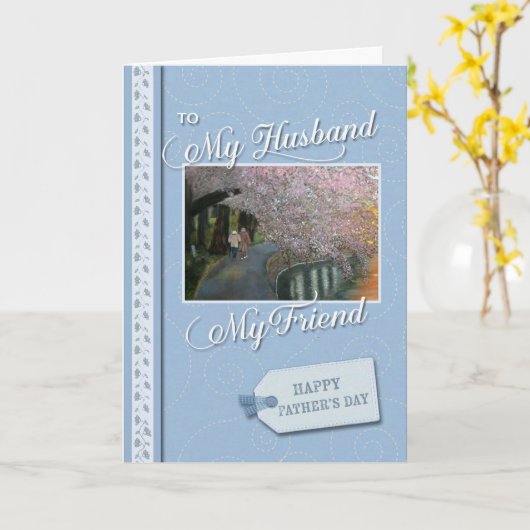 幸福の父の日夫は私の友人 カード (黄色い花)