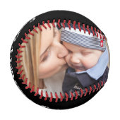 幸福の父の日 | 2枚の写真 |家族の贈り物 野球ボール (正面左)