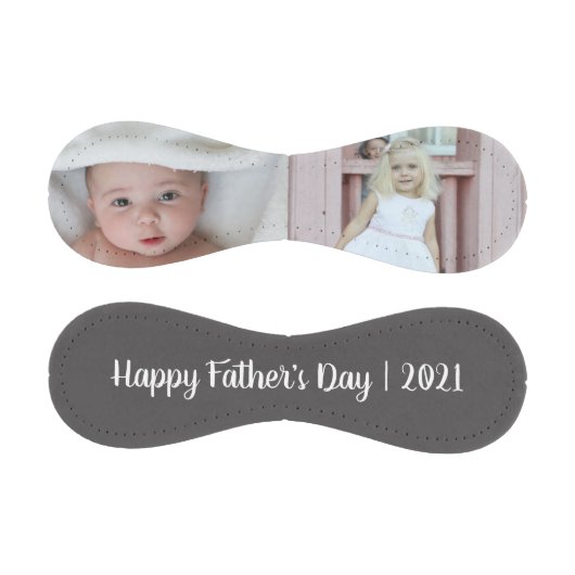 幸福の父の日 | 2枚の写真 |家族の贈り物 野球ボール (パネル)