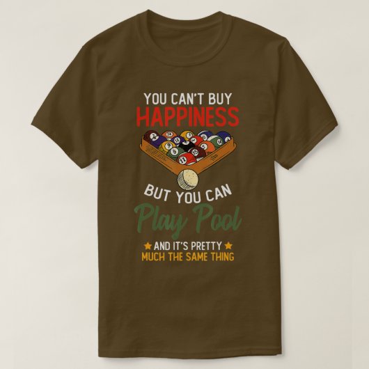 幸福の玉突き遊は玉 Tシャツ (デザイン正面)