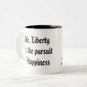 幸福の生命、自由および追求 ツートーンマグカップ (正面左)