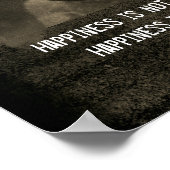 幸福の禅の引用文のポスター笑い仏 ポスター (角)