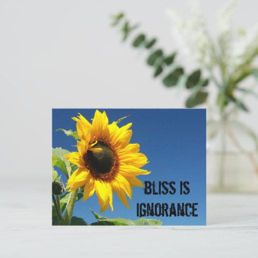 幸福の秘訣は完全な無知である ポストカード (スタンド正面)