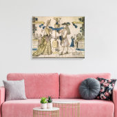 幸福の結婚(ステンシル色の木版画) キャンバスプリント (インサイチュ (リビング))