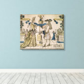 幸福の結婚(ステンシル色の木版画) キャンバスプリント (インサイチュ (ウッドフロア))