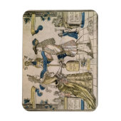 幸福の結婚（ステンシル色の木版画） マグネット (縦)