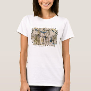 幸福の結婚(ステンシル色の木版画) Tシャツ