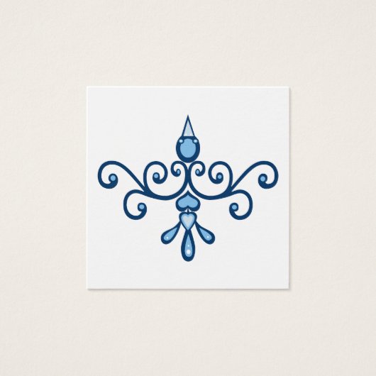 幸福の翼を持つ青いモダンフォークの鳥 (正面)