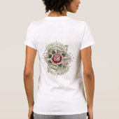 幸福の薔薇コンパステタトゥーTシャツ Tシャツ (裏面)