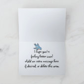 幸福の青いフローラ、詩の青がよくなる カード (内部)