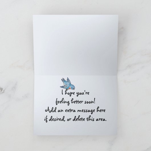 幸福の青いフローラ、詩の青がよくなる カード (内部)