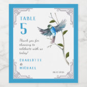 幸福の青い鳥テーブル番号ワインラベル ワインラベル (シングルラベル)