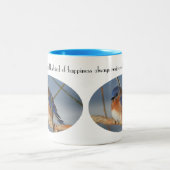 幸福の青感動的鳥 ツートーンマグカップ (中央)