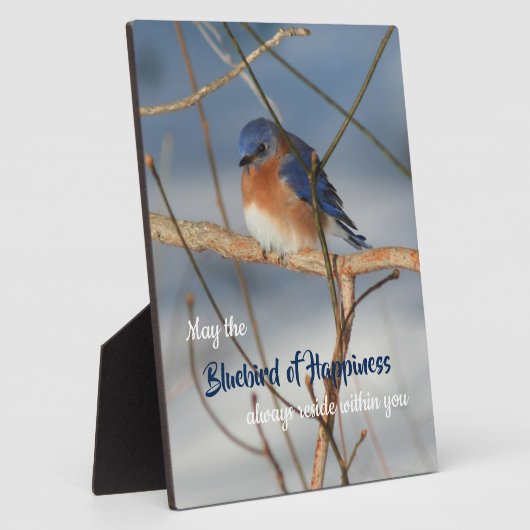 幸福の青感動的鳥 フォトプラーク (側面)