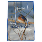 幸福の青感動的鳥 ミディアムペーパーバッグ (裏面)