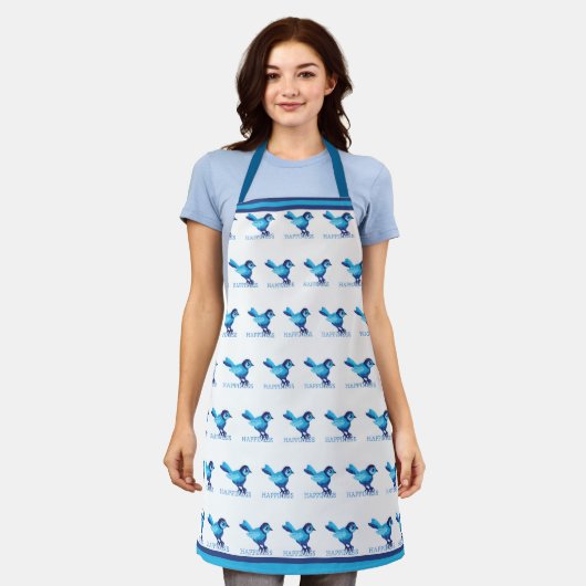 幸福の青鳥 エプロン (着用した状態)