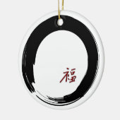幸福のEnsoのオーナメント セラミックオーナメント (左)