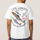 幸福のPfive1 P-51D "追求" Tシャツ (裏面)