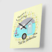 幸福はあなたが柱時計旅する方法です スクエア壁時計 (傾斜)