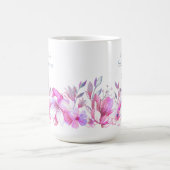 幸福はあなたで豪華水彩画の花柄を見ます コーヒーマグカップ (中央)