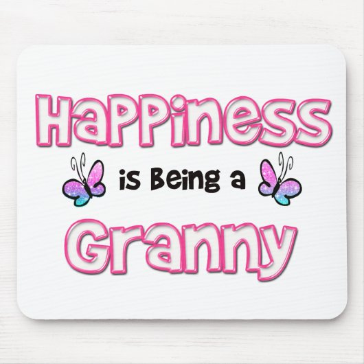 幸福はおばあさんです マウスパッド (正面)