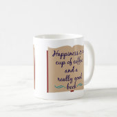 幸福はおよびよい本コーヒーです コーヒーマグカップ (正面右)