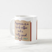 幸福はおよびよい本コーヒーです コーヒーマグカップ (正面左)
