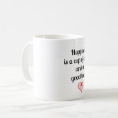 幸福はおよびよい本コーヒーです コーヒーマグカップ (正面左)