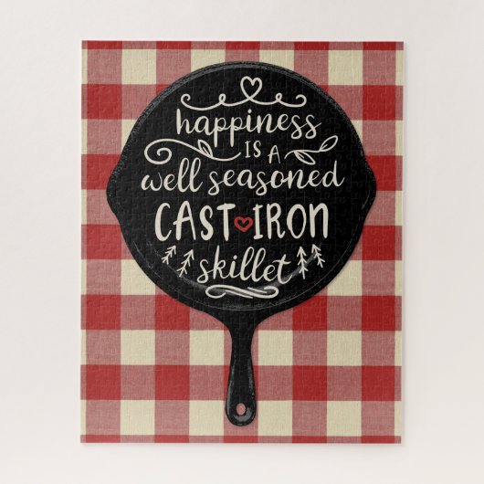 幸福はよく味をつけられた鋳鉄の小鍋です ジグソーパズル (縦)