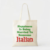 幸福はイタリアンなトートバックに結婚したです トートバッグ (正面)