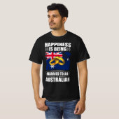 幸福はオーストラリア人結婚したに与えられている Tシャツ (正面フル)